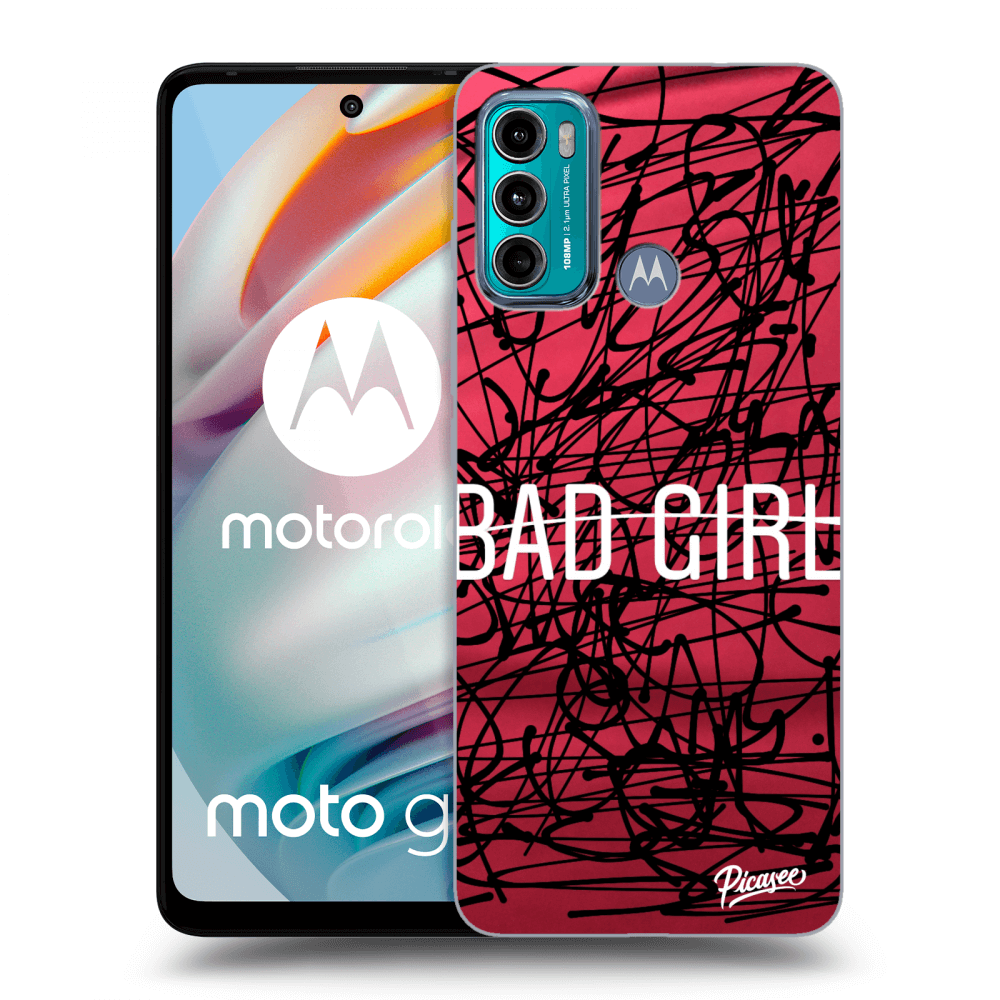 Picasee crna silikonska maskica za Motorola Moto G60 - Bad girl