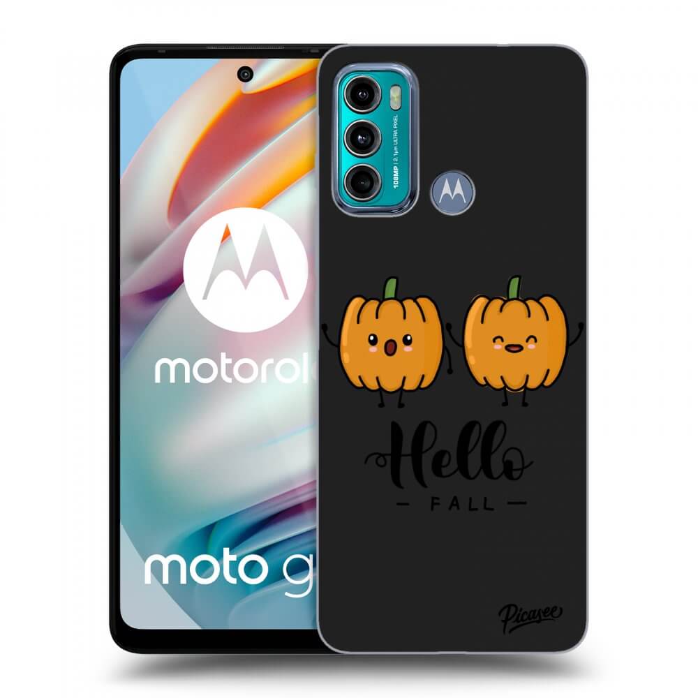 Picasee crna silikonska maskica za Motorola Moto G60 - Hallo Fall