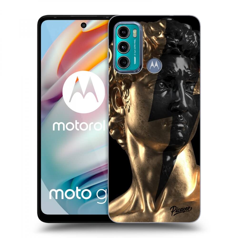 Picasee crna silikonska maskica za Motorola Moto G60 - Wildfire - Gold