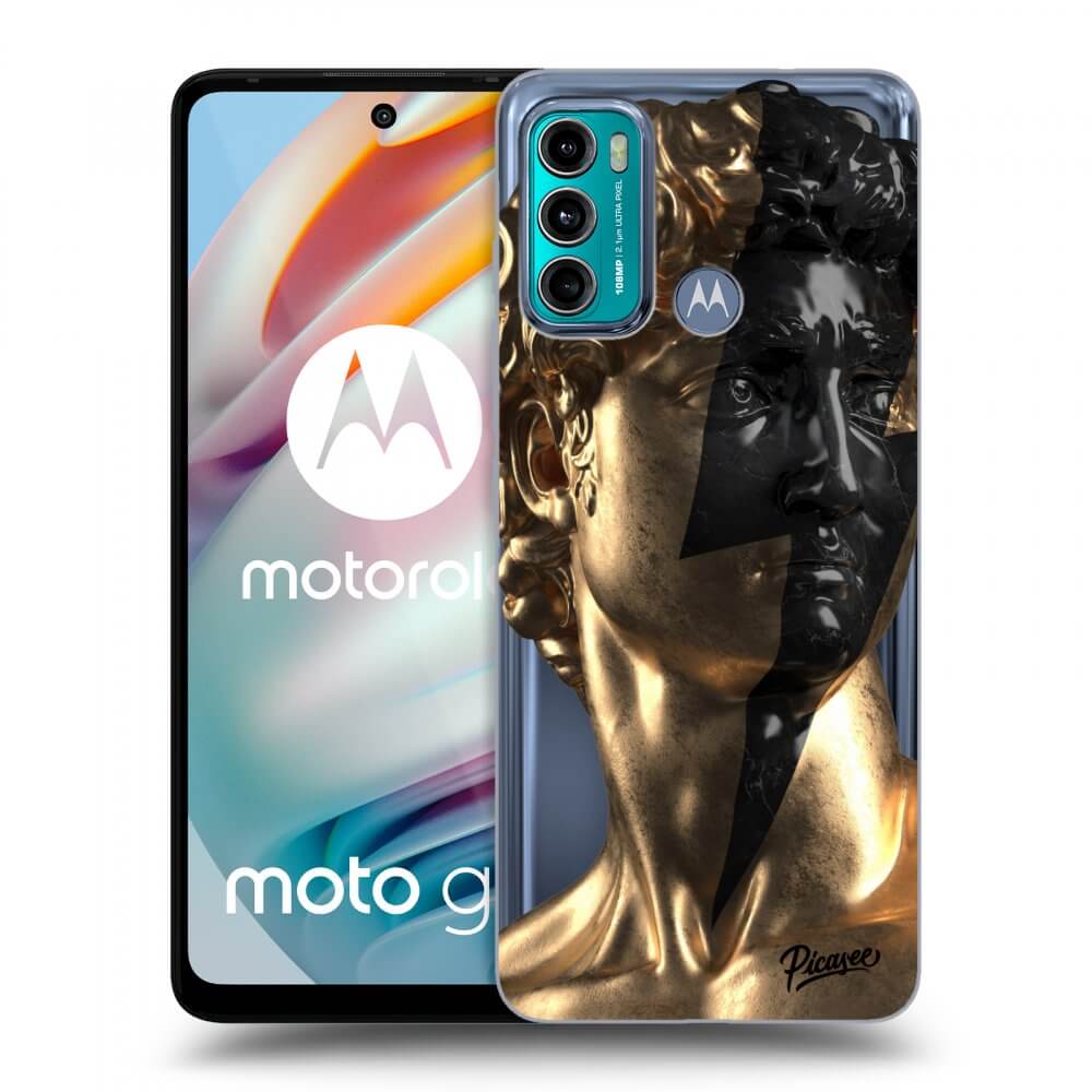 Picasee silikonska prozirna maskica za Motorola Moto G60 - Wildfire - Gold