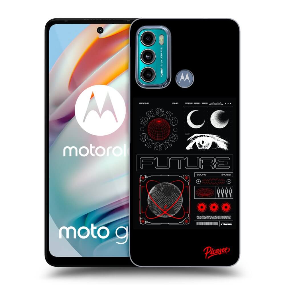 Picasee crna silikonska maskica za Motorola Moto G60 - WAVES