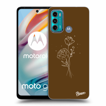 Maskica za Motorola Moto G60 - Brown flowers