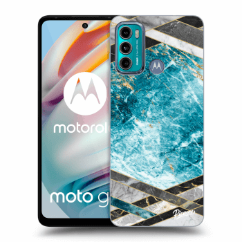 Maskica za Motorola Moto G60 - Blue geometry