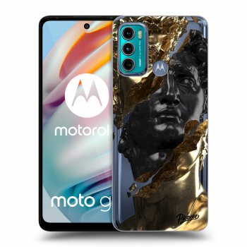 Picasee silikonska prozirna maskica za Motorola Moto G60 - Gold - Black