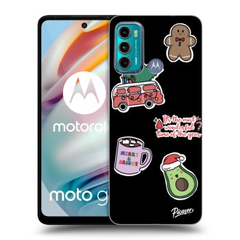 Maskica za Motorola Moto G60 - Christmas Stickers