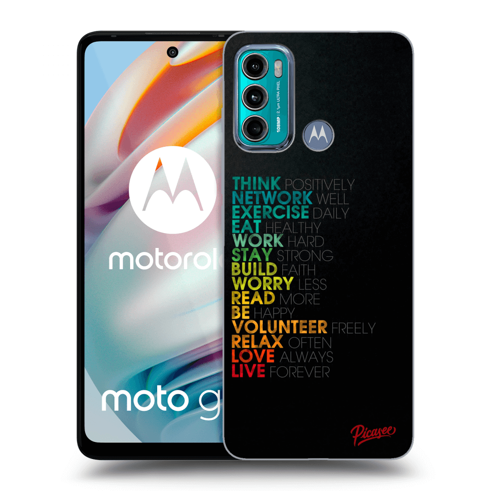 Picasee crna silikonska maskica za Motorola Moto G60 - Motto life