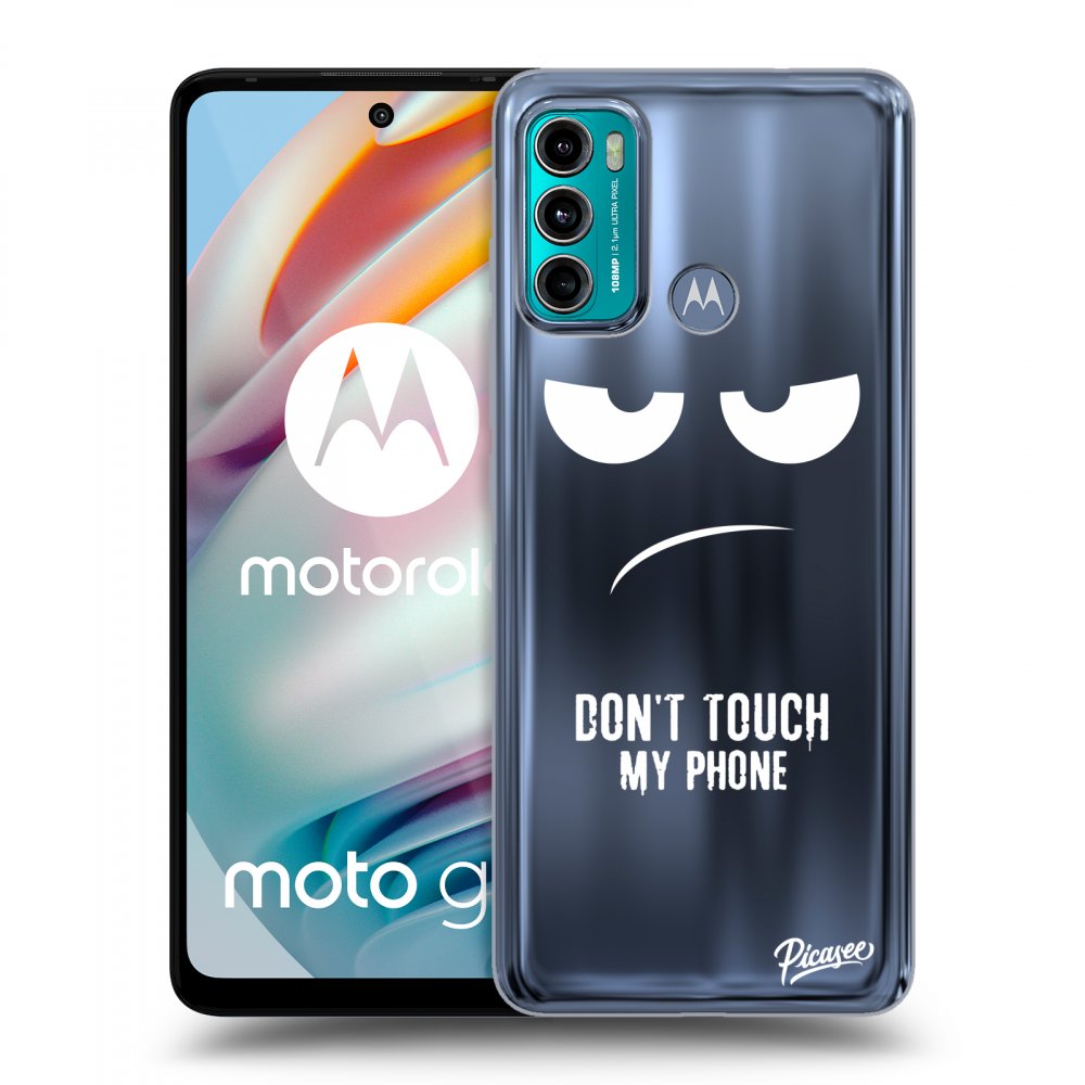 Picasee silikonska prozirna maskica za Motorola Moto G60 - Don't Touch My Phone