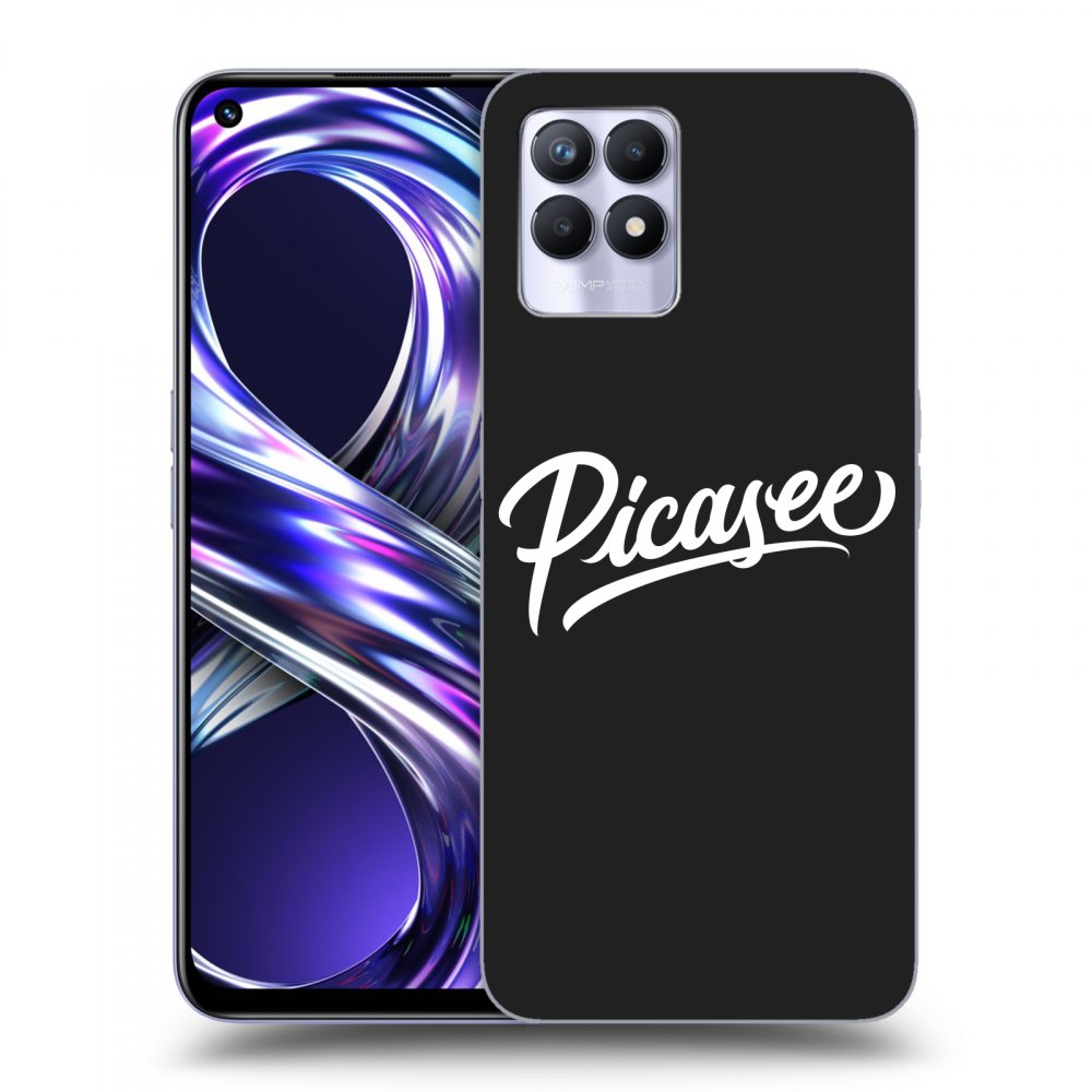 Picasee crna silikonska maskica za Realme 8i - Picasee - White