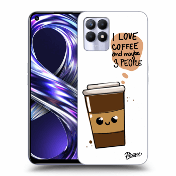 Picasee silikonska prozirna maskica za Realme 8i - Cute coffee