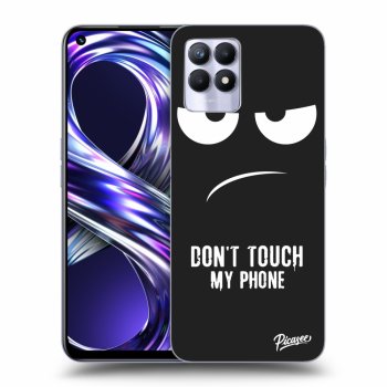 Picasee crna silikonska maskica za Realme 8i - Don't Touch My Phone