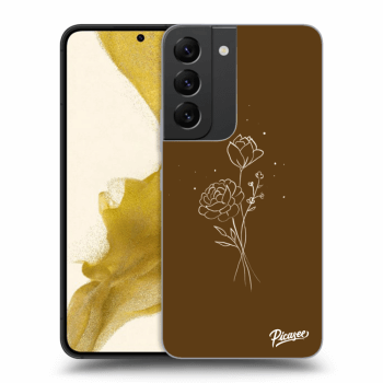 Maskica za Samsung Galaxy S22 5G - Brown flowers