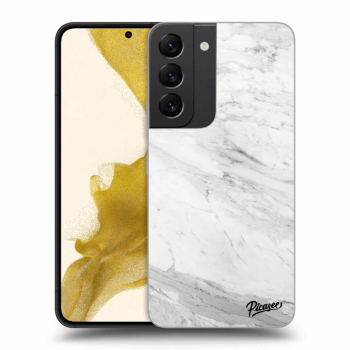 Picasee silikonska prozirna maskica za Samsung Galaxy S22 5G - White marble