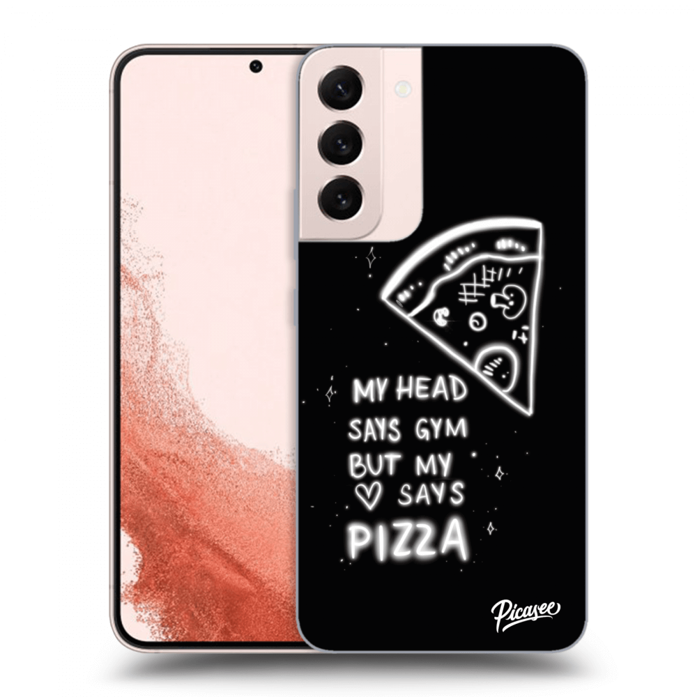Picasee crna silikonska maskica za Samsung Galaxy S22+ 5G - Pizza
