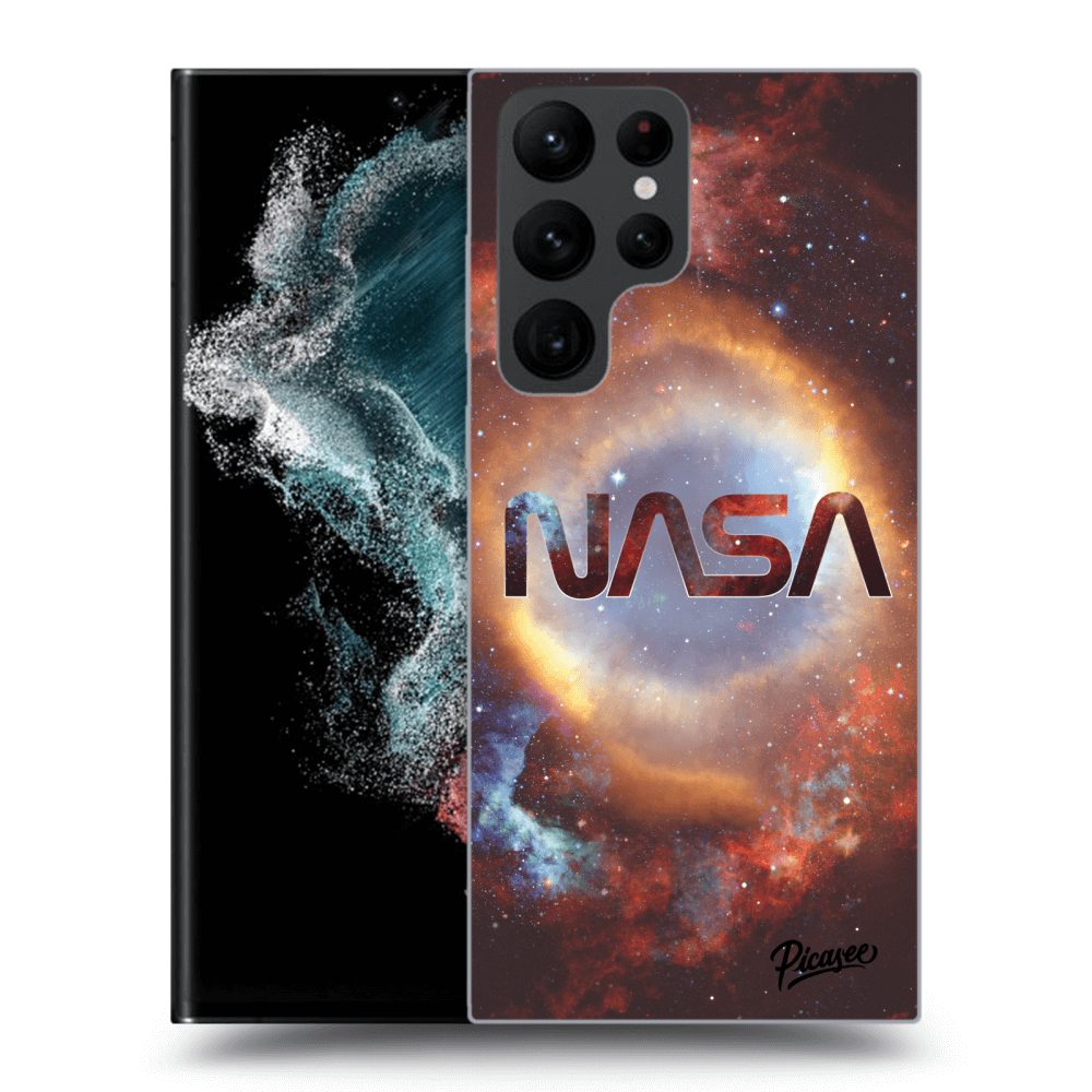 Picasee crna silikonska maskica za Samsung Galaxy S22 Ultra 5G - Nebula