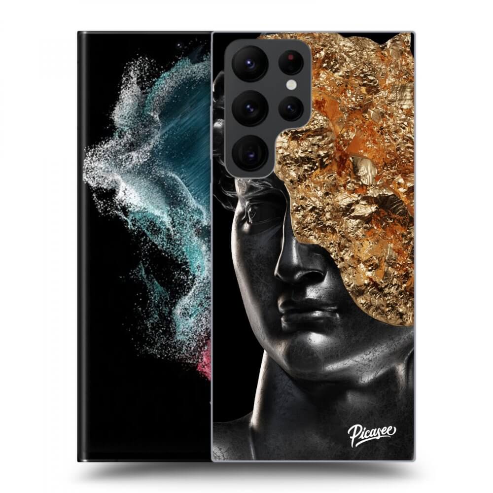 Picasee crna silikonska maskica za Samsung Galaxy S22 Ultra 5G - Holigger