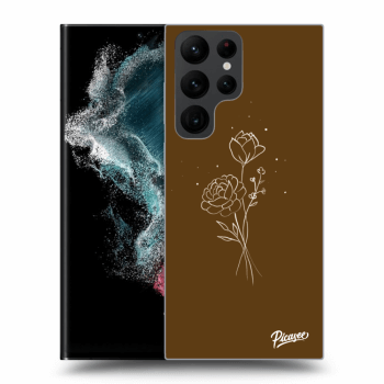 Picasee ULTIMATE CASE PowerShare za Samsung Galaxy S22 Ultra 5G - Brown flowers