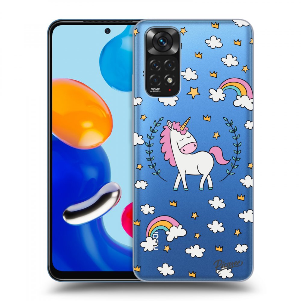 Picasee silikonska prozirna maskica za Xiaomi Redmi Note 11 - Unicorn star heaven