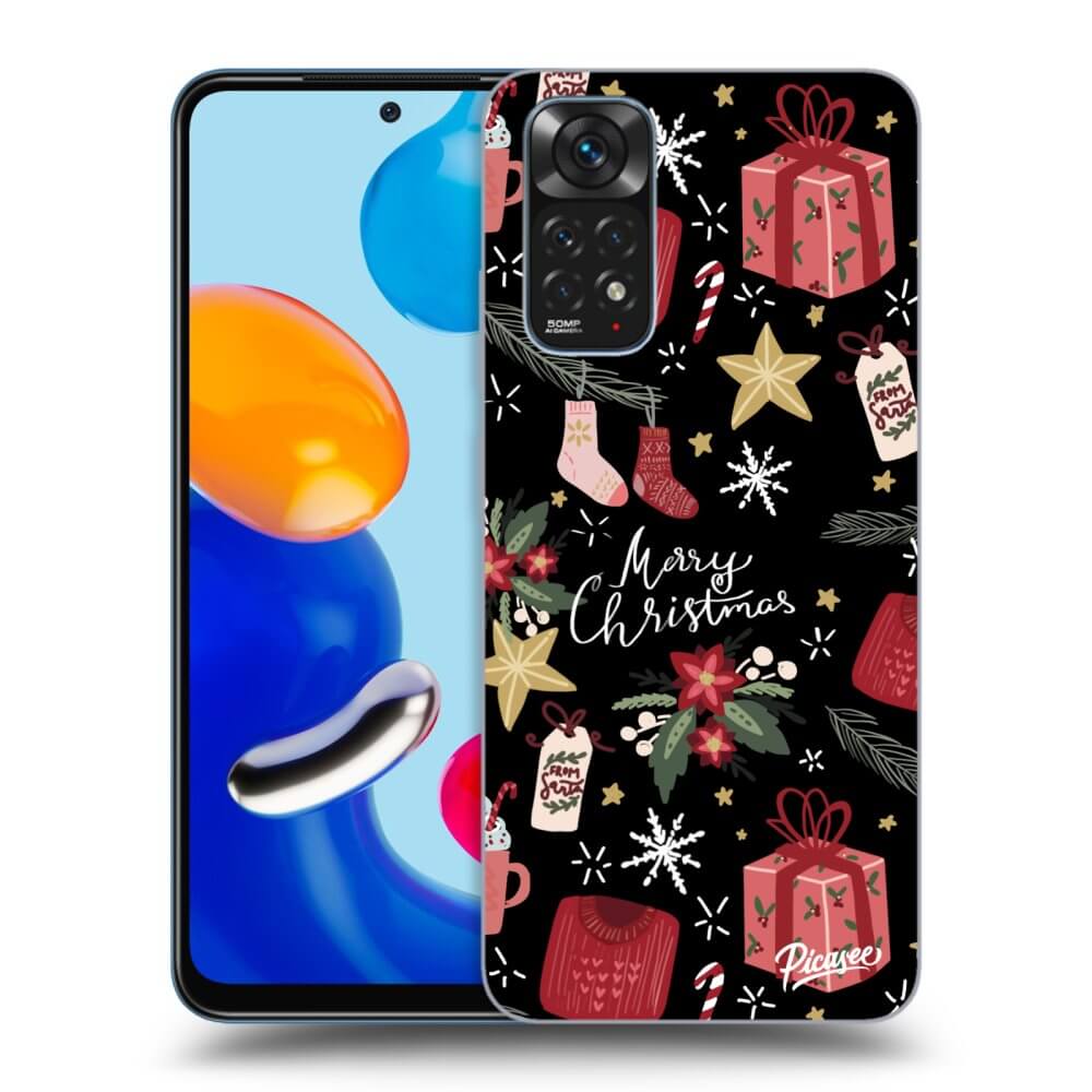 Picasee crna silikonska maskica za Xiaomi Redmi Note 11 - Christmas