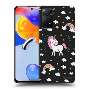 Picasee crna silikonska maskica za Xiaomi Redmi Note 11 Pro - Unicorn star heaven