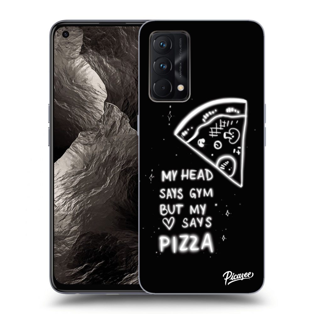 Picasee crna silikonska maskica za Realme GT Master Edition 5G - Pizza