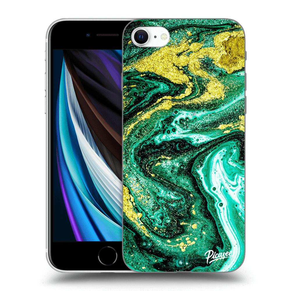 Picasee ULTIMATE CASE za Apple iPhone SE 2022 - Green Gold