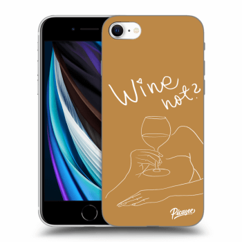 Picasee silikonska prozirna maskica za Apple iPhone SE 2022 - Wine not