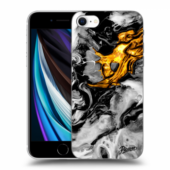 Maskica za Apple iPhone SE 2022 - Black Gold 2