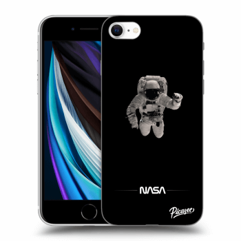 Picasee crna silikonska maskica za Apple iPhone SE 2022 - Astronaut Minimal