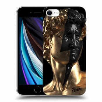 Picasee crna silikonska maskica za Apple iPhone SE 2022 - Wildfire - Gold