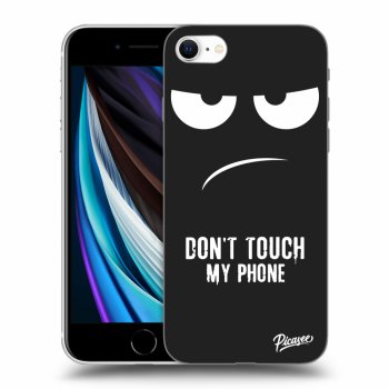 Picasee crna silikonska maskica za Apple iPhone SE 2022 - Don't Touch My Phone