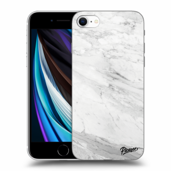 Picasee silikonska prozirna maskica za Apple iPhone SE 2022 - White marble
