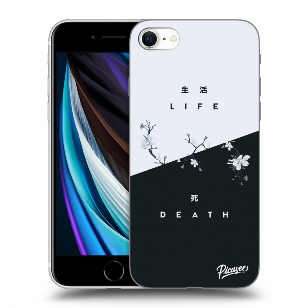 Picasee crna silikonska maskica za Apple iPhone SE 2022 - Life - Death