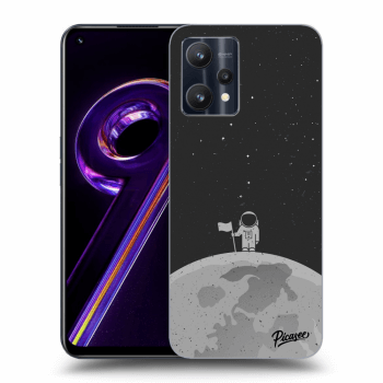 Picasee crna silikonska maskica za Realme 9 Pro 5G - Astronaut