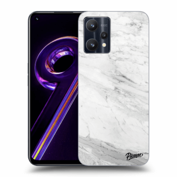 Picasee crna silikonska maskica za Realme 9 Pro 5G - White marble