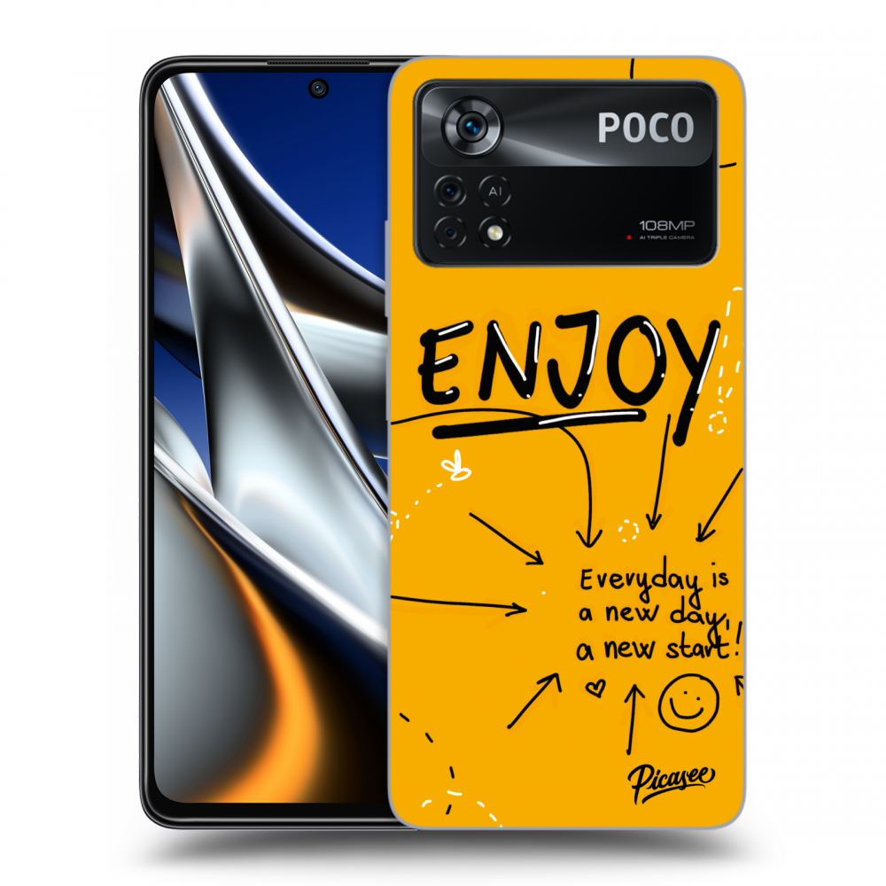 Picasee crna silikonska maskica za Xiaomi Poco X4 Pro 5G - Enjoy
