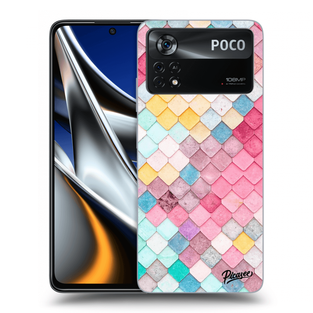 Picasee silikonska prozirna maskica za Xiaomi Poco X4 Pro 5G - Colorful roof