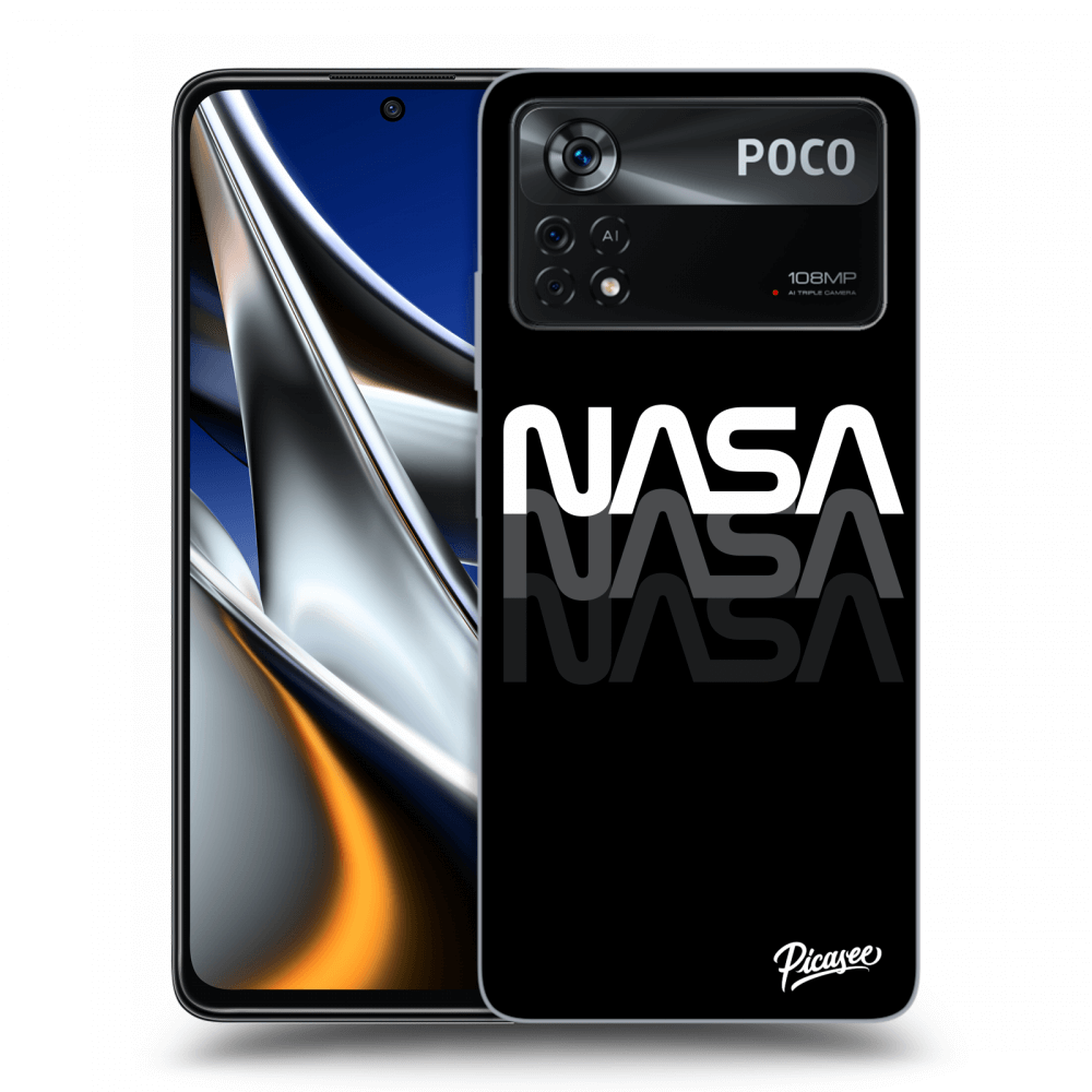 Picasee crna silikonska maskica za Xiaomi Poco X4 Pro 5G - NASA Triple
