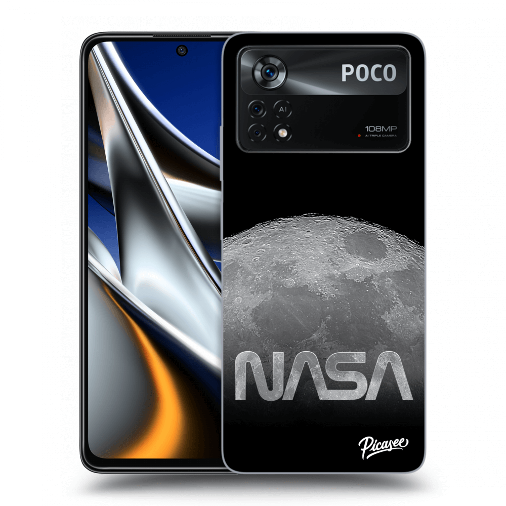 Picasee crna silikonska maskica za Xiaomi Poco X4 Pro 5G - Moon Cut