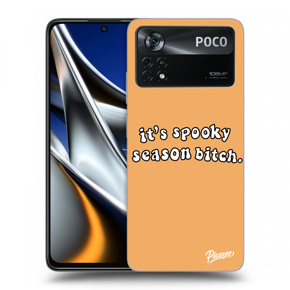 Picasee crna silikonska maskica za Xiaomi Poco X4 Pro 5G - Spooky season