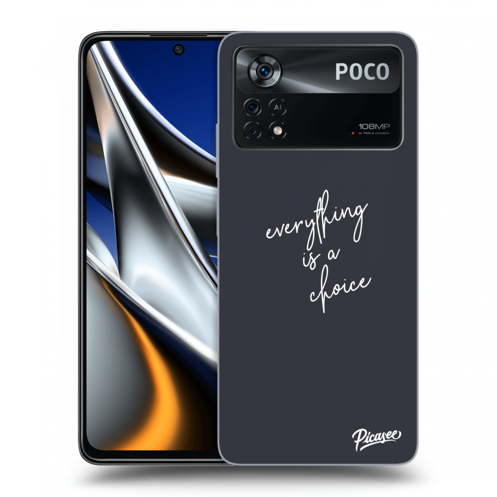 Picasee silikonska prozirna maskica za Xiaomi Poco X4 Pro 5G - Everything is a choice