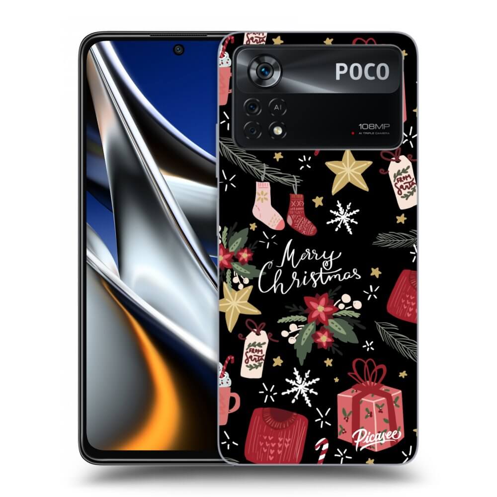Picasee crna silikonska maskica za Xiaomi Poco X4 Pro 5G - Christmas