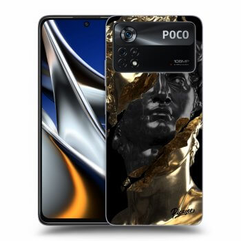 Picasee crna silikonska maskica za Xiaomi Poco X4 Pro 5G - Gold - Black