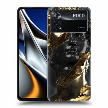 Picasee silikonska prozirna maskica za Xiaomi Poco X4 Pro 5G - Gold - Black