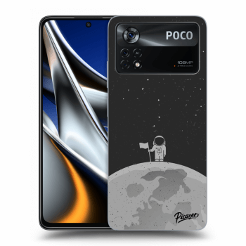 Picasee crna silikonska maskica za Xiaomi Poco X4 Pro 5G - Astronaut