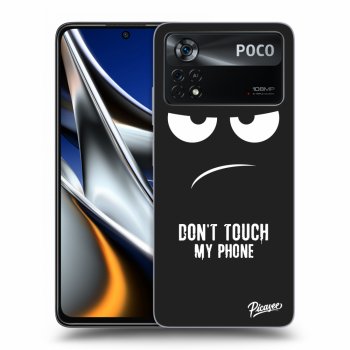 Picasee crna silikonska maskica za Xiaomi Poco X4 Pro 5G - Don't Touch My Phone