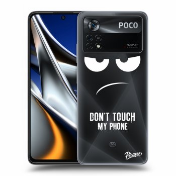 Picasee silikonska prozirna maskica za Xiaomi Poco X4 Pro 5G - Don't Touch My Phone