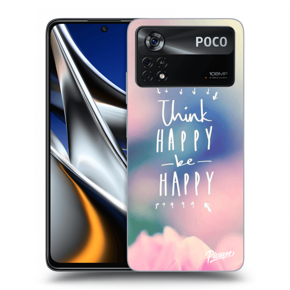 Picasee silikonska prozirna maskica za Xiaomi Poco X4 Pro 5G - Think happy be happy