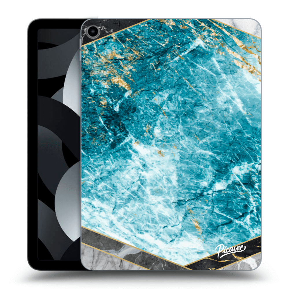 Picasee silikonska prozirna maskica za Apple iPad Air 5 10.9" 2022 - Blue geometry