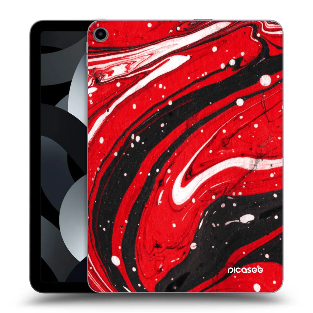 Picasee silikonska prozirna maskica za Apple iPad Air 5 10.9" 2022 - Red black