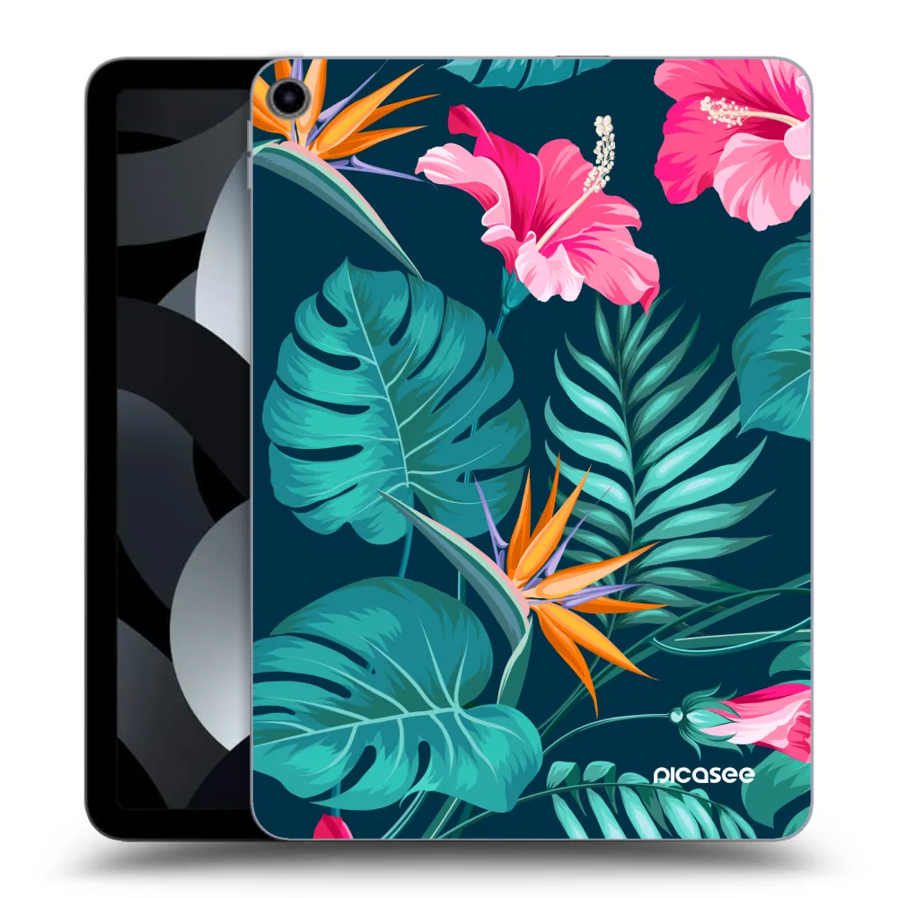 Picasee silikonska prozirna maskica za Apple iPad Air 5 10.9" 2022 - Pink Monstera